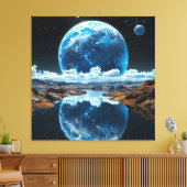 Blauer Mond Leinwanddruck (Insitu (Wohnzimmer))