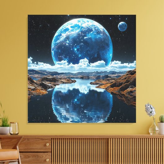 Blauer Mond Leinwanddruck (Insitu (Wohnzimmer))