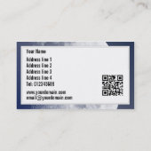 Blauer Mond-MondVisitenkarten Visitenkarte (Rückseite)