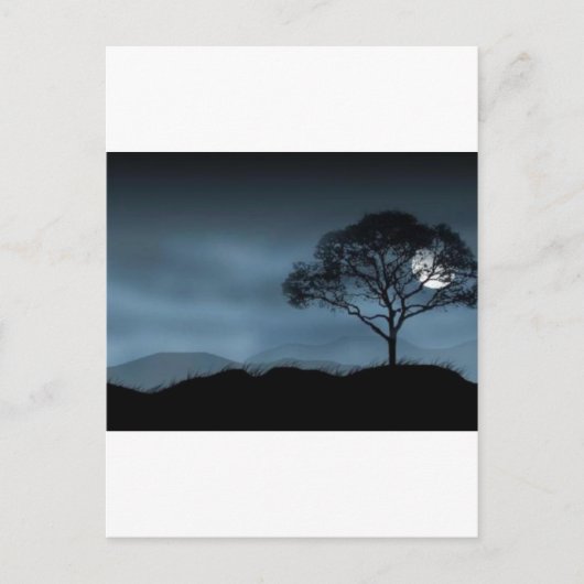 BLAUER MOND POSTKARTE (Vorderseite)