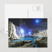 Blauer Mond Postkarte (Vorne/Hinten)