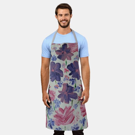 Blauer Mond Rose Schürze (Getragen)