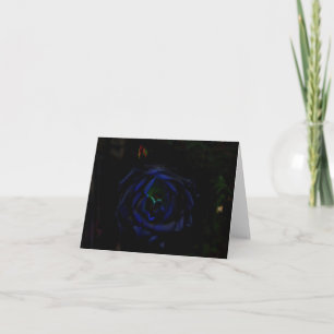 Blauer Mond-Rosen-Raum-Anmerkungs-Karte Dankeskarte