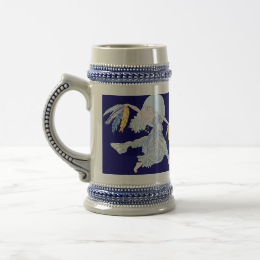 Blauer Mond-Tänzer Bierglas (Links)