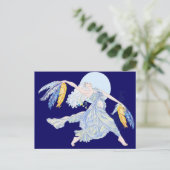 Blauer Mond-Tänzer Postkarte (Stehend Vorderseite)