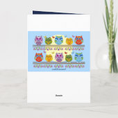 Blauer Mond Valentinsgrußeulen u. Feiertagskarte (Rückseite)