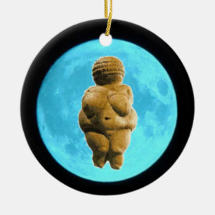 Blauer Mond-Venus-Verzierung Keramikornament