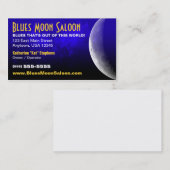 Blauer Mond-Visitenkarte Visitenkarte (Vorne/Hinten)