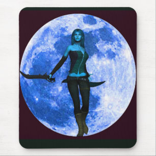 Blauer Mondkrieger Mousepad
