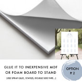 Blauer Mongram Hochzeitsdiagramm-Zeichen Poster