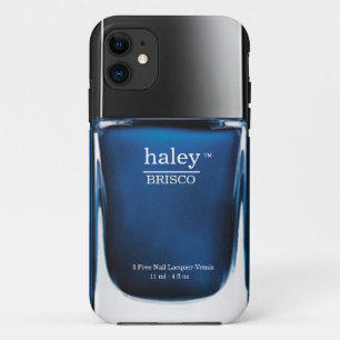Blauer Monogramm-Nagellack-Flasche iPhone Kasten Case-Mate iPhone Hülle