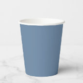 Blauer Monogramm-Name Pappbecher (Rückseite)