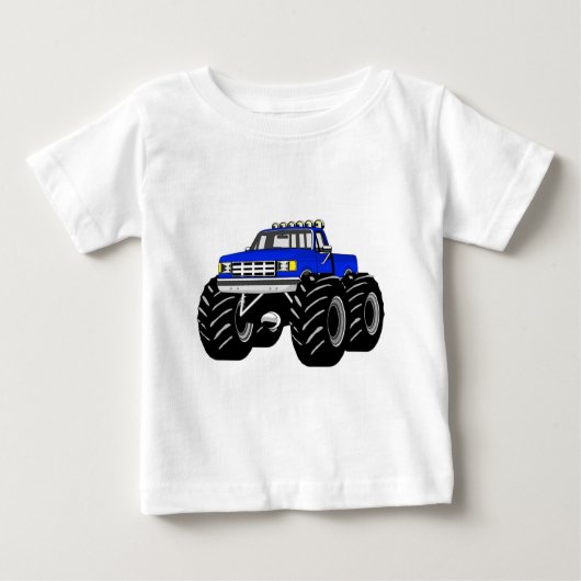BLAUER MONSTER-LKW BABY T-SHIRT (Vorderseite)