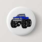BLAUER MONSTER-LKW BUTTON (Vorderseite)