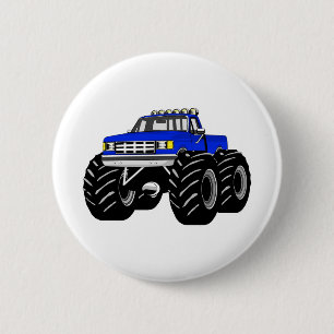 BLAUER MONSTER-LKW BUTTON