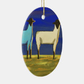 Blauer Montag Keramik Ornament (Rechts)