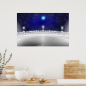 BLAUER MOON ÜBER DER HAPENNY-BRÜCKE POSTER (Küche)