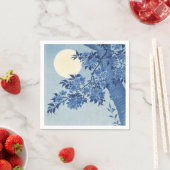 Blauer Moonlit Blossom Tree Unter dem nächtlichen Serviette (Beispiel)