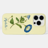 Blauer Morgenglanz Botanische Illustration Case-Mate iPhone Hülle (Rückseite (Horizontal))