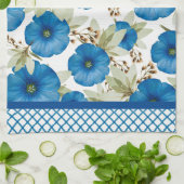 Blauer Morgenglanz und Gitterarbeit Geschirrtuch (Gefaltet)