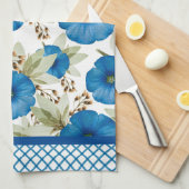 Blauer Morgenglanz und Gitterarbeit Geschirrtuch (Viertel Falte)