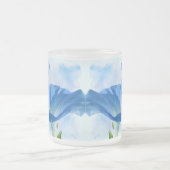 Blauer Morgenruhm und Hummeln Mattglastasse (Mittel)