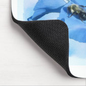 Blauer Morgenruhm und Hummeln Mousepad (Ecke)