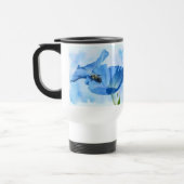 Blauer Morgenruhm und Hummeln Reisebecher (Links)