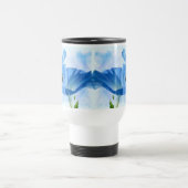 Blauer Morgenruhm und Hummeln Reisebecher (Mittel)
