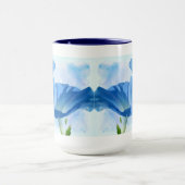 Blauer Morgenruhm und Hummeln Tasse (Zentrum)