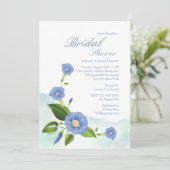 Blauer Morgenvormittag Einladung (Stehend Vorderseite)