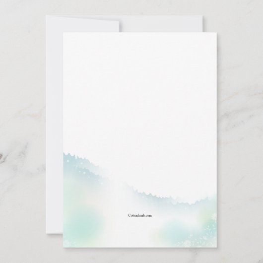 Blauer Morgenvormittag Einladung (Rückseite)