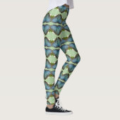 Blauer Morpho Butterfly Flügelmuster Legierung Leggings (Rechts)