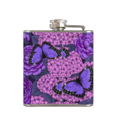 Blauer Morpho-Garten 2 Flachmann (Rückseite)