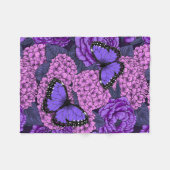 Blauer Morpho-Garten 2 Fleecedecke (Vorderseite (Horizontal))