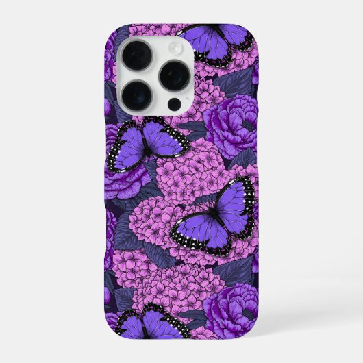 Blauer Morpho-Garten 2 iPhone Hülle (Rückseite)