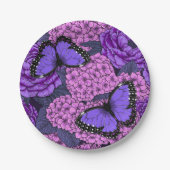 Blauer Morpho-Garten 2 Pappteller (Vorderseite)