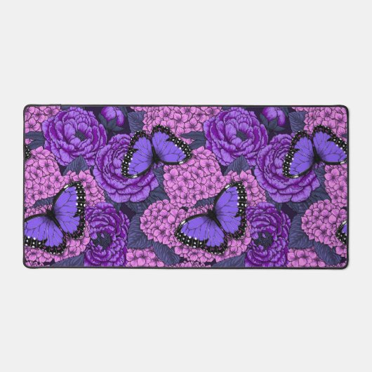 Blauer Morpho-Garten 2 Schreibtischunterlage (Vorderseite)