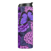 Blauer Morpho-Garten 2 Thermosbecher (Nach links gedreht)