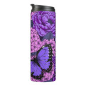 Blauer Morpho-Garten 2 Thermosbecher (Nach rechts gedreht)