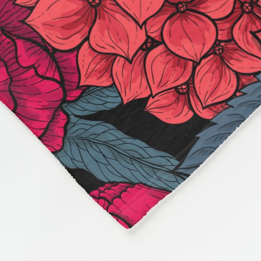 Blauer Morpho-Garten Fleecedecke (Ecke)