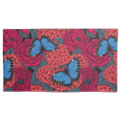 Blauer Morpho-Garten Kissenbezug (Vorderseite-Links)