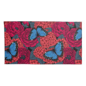 Blauer Morpho-Garten Kissenbezug (Rückseite-Rechts)