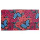 Blauer Morpho-Garten Kissenbezug (Vorderseite-Rechts)