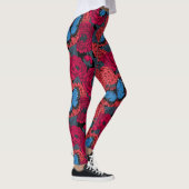 Blauer Morpho-Garten Leggings (Rechts)