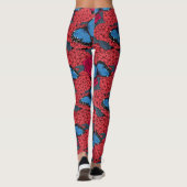 Blauer Morpho-Garten Leggings (Rückseite)