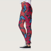 Blauer Morpho-Garten Leggings (Links)