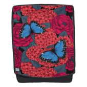 Blauer Morpho-Garten Rucksack (Vorderseite)