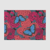 Blauer Morpho-Garten Seidenpapier (Vorderseite)