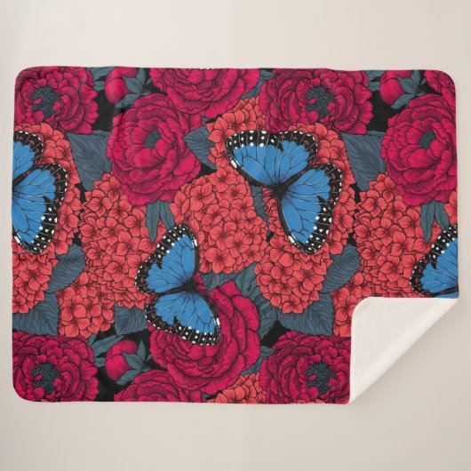 Blauer Morpho-Garten Sherpadecke (Vorderseite (Horizontal))